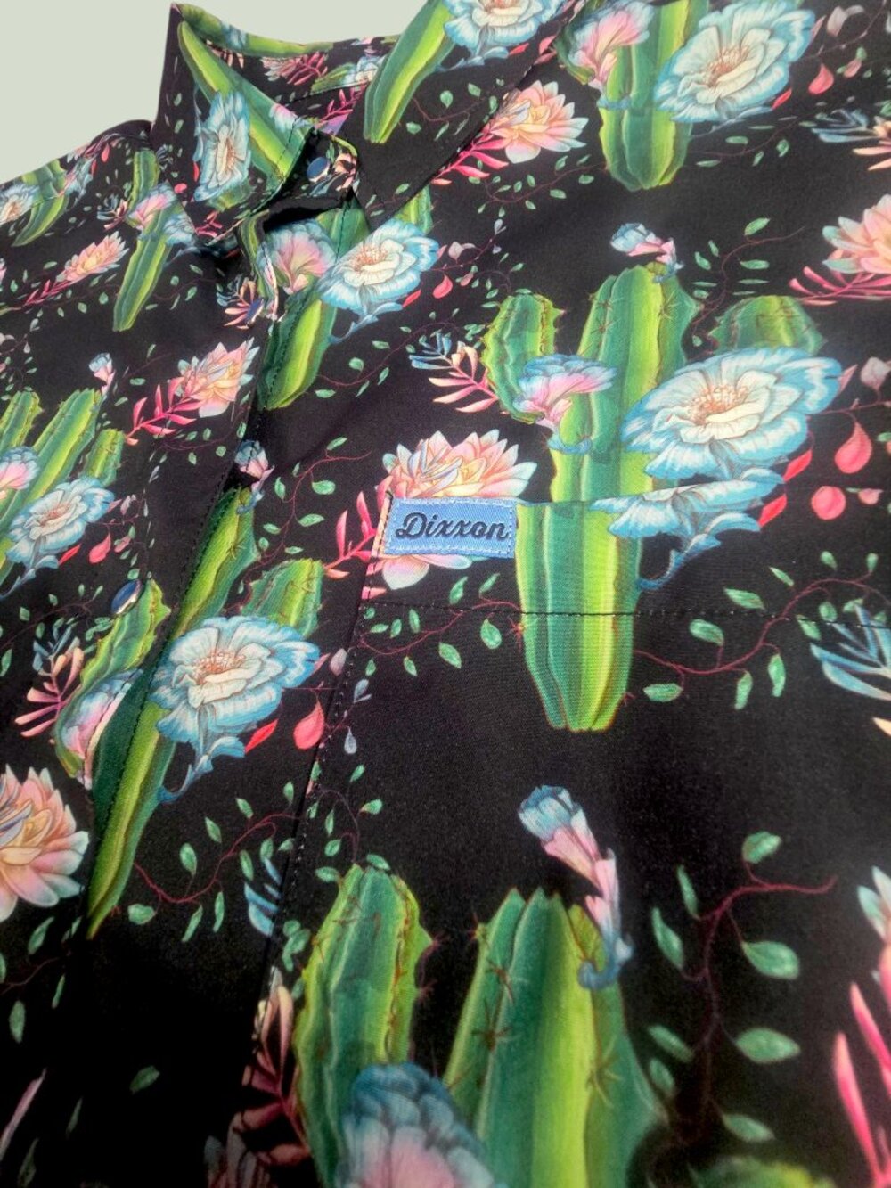 Dixxon Good Time Charlie Short Sleeve Party Shirt Mens 2XL Saguaro Cactus Floral image 2